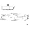 Beliani Trivietė modulinė sofa HELLNAR, pilka