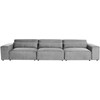 Beliani Trivietė modulinė sofa HELLNAR, pilka