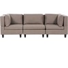 Beliani Modulinė 3 vietų sofa UNSTAD ruda