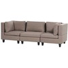 Beliani Modulinė 3 vietų sofa UNSTAD ruda