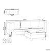 Beliani Modulinė 3 vietų sofa UNSTAD, ruda su pufu