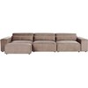 Beliani Modulinė sofa 3 asmenims HELLNAR su pufu, šviesiai ruda