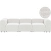 Beliani Modulinė 3 vietų sofa FALSTERBO balta, velvetas