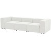 Beliani Modulinė 3 vietų sofa FALSTERBO balta, velvetas