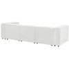 Beliani Modulinė 3 vietų sofa FALSTERBO balta, velvetas