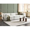 Beliani Modulinė 3 vietų sofa FALSTERBO balta, velvetas