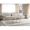 Beliani Modulinė 3 vietų sofa HELLNAR, veliūras, šviesiai smėlinė