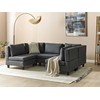 Beliani U formos modulinė sofa 5 asmenims UNSTAD tamsiai pilka