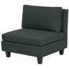 Beliani Penkių vietų modulinė sofa U formos UNSTAD tamsiai žalia