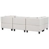 Beliani U formos modulinė sofa 5 asmenims UNSTAD šviesiai smėlio spalvos