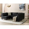 Beliani Modulinė U formos sofa 5 asmenims UNSTAD Juoda