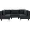 Beliani Modulinė U formos sofa 5 asmenims UNSTAD Juoda