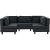 Beliani Modulinė U formos sofa 5 asmenims UNSTAD Juoda