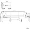 Beliani Modulinė U formos sofa 5 asmenims UNSTAD Juoda