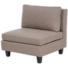 Beliani Modulinė U formos sofa 5 asmenims UNSTAD ruda