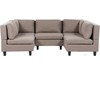 Beliani Modulinė U formos sofa 5 asmenims UNSTAD ruda