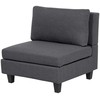 Beliani Modulinė U formos sofa 5 asmenims UNSTAD tamsiai pilka su otomane