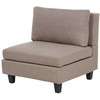 Beliani U formos modulinė sofa 5 asmenims UNSTAD ruda su pufu