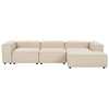 Beliani Kairinis modulinis kampinis sofa ARDAL, smėlio spalvos