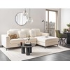 Beliani 4 vietų kampinė sofa OSLO Boucle balta kairinė