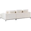 Beliani 4 vietų kampinė sofa OSLO Boucle balta kairinė