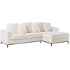 Beliani 4 vietų kampinė sofa OSLO Boucle balta kairinė