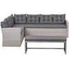 Lauko baldų komplektas Beliani Sodo kampinė sofa VITERBO, 8 vietų, pilka, technoratanas