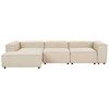 Beliani Modulinė kampinė sofa 4 asmenims ARDAL, smėlio spalvos, dešininė