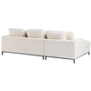 Beliani 4 vietų kampinė sofa OSLO, balta, dešininė, boucle audinys