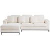 Beliani 4 vietų kampinė sofa OSLO, balta, dešininė, boucle audinys