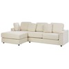 Beliani 4 vietų kampinė sofa KOHLO šviesiai smėlio spalvos su pufu dešininė