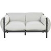 Beliani ESPERIA dvivietė šviesiai pilka sodo sofa