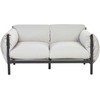 Beliani ESPERIA dvivietė šviesiai pilka sodo sofa