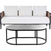 Beliani 3-vietė sodo sofa balkšva MONTEFALCO Lumarko!