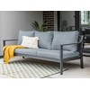 Beliani Sofa ogrodowa dla 3 osób KIATO Metal Tamsiai pilka
