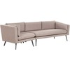 Beliani Sofa ogrodowa dla 3 osób LORETELLO Lewostronny Kremas