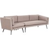 Beliani Sofa ogrodowa dla 3 osób LORETELLO Lewostronny Kremas