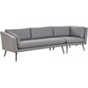 Beliani Sodo sofa 3 asmenims LORETELLO dešininė pilka