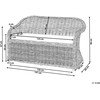 Beliani Sofa ogrodowa dla 2 osób SUSUA Rattan Naturalny