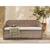 Beliani Sofa ogrodowa dla 3 osób SUSUA Rattan Naturalny
