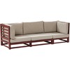 Beliani sodo sofa 3 asmenims TRANI Modulinė akacijos medienos Bordinis