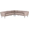Beliani 5 vietų sodo kampinė sofa LORETELLO smėlio spalvos