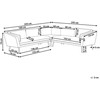 Beliani 5 vietų sodo kampinė sofa LORETELLO pilka