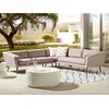 Beliani 5 vietų sodo kampinė sofa LORETELLO smėlio spalvos
