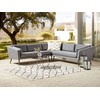Beliani 5 vietų sodo kampinė sofa LORETELLO pilka