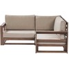 Beliani Sofa ogrodowa TIMOR Drewno akacjowe ( FSC®) Ciemne drewno Uniwersalny 2-osobowa