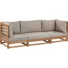 Beliani TRANI trivietė sofa, sertifikuota akacijos mediena, šviesi mediena