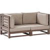Beliani Sofa ogrodowa dla 2 osób TRANI Modułowy Certyfikowane drewno akacjowe Ciemnobrązowy