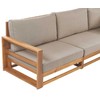 Beliani TRANI trivietė sofa, sertifikuota akacijos mediena, šviesi mediena