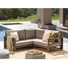 Beliani Sofa ogrodowa TIMOR Drewno akacjowe ( FSC®) Ciemne drewno Uniwersalny 2-osobowa